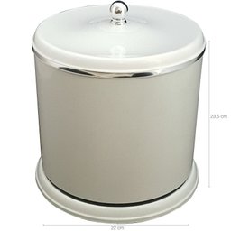 Lixeira Plástica Pequena 5l Para Cozinha Banheiro Com Tampa Branco - 2 Lixeira Plástica Pequena 5l Para Cozinha Banheiro Com Tampa Branco - 2
