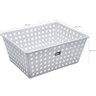 Cesto Organizador Maxi Caixa Organizadora Plástica Quarto Branco - 2