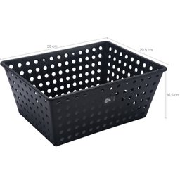 Cesto Organizador Maxi Caixa Organizadora Plástica Quarto Preto - 2