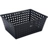 Cesto Organizador Maxi Caixa Organizadora Plástica Quarto Preto - 1
