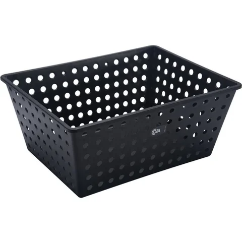 Cesto Organizador Maxi Caixa Organizadora Plástica Quarto Preto