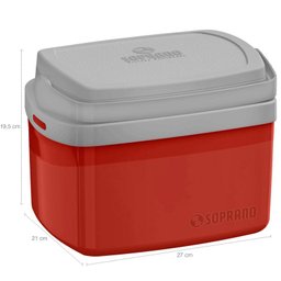 Caixa Térmica Tropical 5 Litros Soprano Cerveja Alimento Vermelha - 2