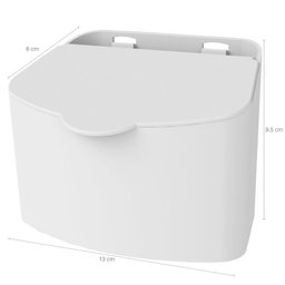 Saleiro Plástico 500g Sal Cozinha Bancada Comida Casa Atuale Branco - 2