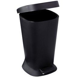 Lixeira Com Pedal E Balde Square 5 Litros Quadrada Cozinha Preta - 4