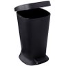 Lixeira Com Pedal E Balde Square 5 Litros Quadrada Cozinha Preta - 4