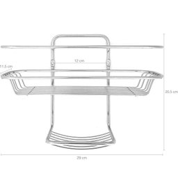 Suporte Em Aço Cromado Porta Shampoo Sabonete Para Parede - 2