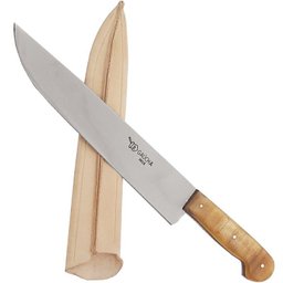 Faca Artesanal Gaúcha 10" com Bainha Aço Inox Cabo Chifre - 1