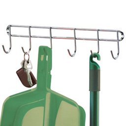 Suporte Multiuso Para Parede Vassoura Utensílios Aço Cromado - 6