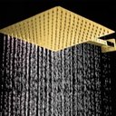 Ver imagem 3 de Ducha Chuveiro Dourado Slim Quadrado 20x20 Suporte Parede Banheiro Area Externa Banho Piscina