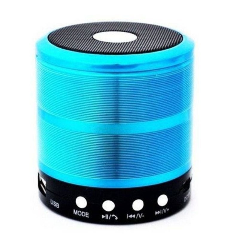 Caixa de Som Bluetooth Mini Speaker Space Line Ws-887 Azul - 1