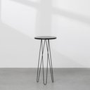 Ver imagem 1 de Mesa Lateral Fancy Redonda 26x58cm – Preto Estofaria Willy