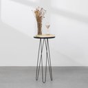 Ver imagem 2 de Mesa Lateral Fancy Redonda 26x58cm – Preto Estofaria Willy