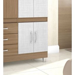 Guarda-Roupa Roupeiro Araplac 10 Portas e 3 Gavetas com Pés - Noce Linho - 3 Guarda-Roupa Roupeiro Araplac 10 Portas e 3 Gavetas com Pés - Noce Linho - 3