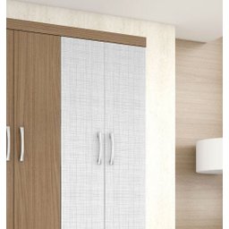 Guarda-Roupa Roupeiro Araplac 10 Portas e 3 Gavetas com Pés - Noce Linho - 2 Guarda-Roupa Roupeiro Araplac 10 Portas e 3 Gavetas com Pés - Noce Linho - 2