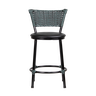 Banqueta Americana Baixa Cozinha Balcao Bar Gourmet de Junco:tiffanny/preto - 2