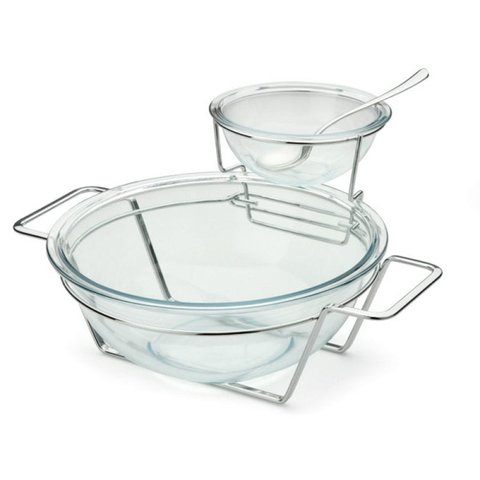 Serviço para salada linha Andrea 5 peças Forma Inox