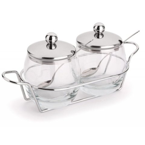 Serviço para servir geléias linha Andrea 7 peças, da Foma Inox 2700-2