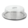Prato para Bolo Vision 33 cm forma Inox - Transparente 2 peças - 1