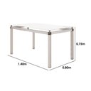 Ver imagem 4 de Conjunto De Mesa Tubular Malva Vidro Branco 140 Cm com 6 Cadeiras 121 Branco Rattan Artefamol 10000 