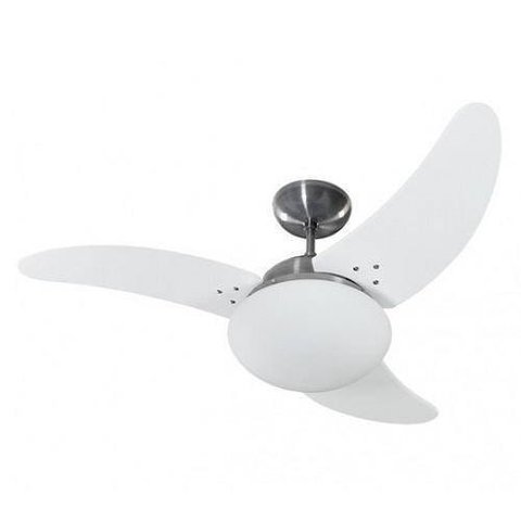 Ventilador Teto Solano Tron Aço Escovado 3 Pás Branco 127V