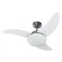 Ver imagem 1 de Ventilador Teto Solano Tron Aço Escovado 3 Pás Branco 127V
