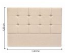 Ver imagem 3 de Cabeceira de Cama Box Adriana Casal 140X Veludo:Veludo Bege