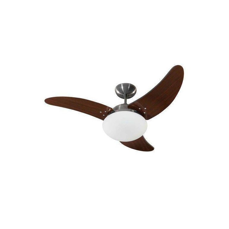 Ventilador Teto Solano Tron Aço Escovado 3 Pás Tabaco 127V