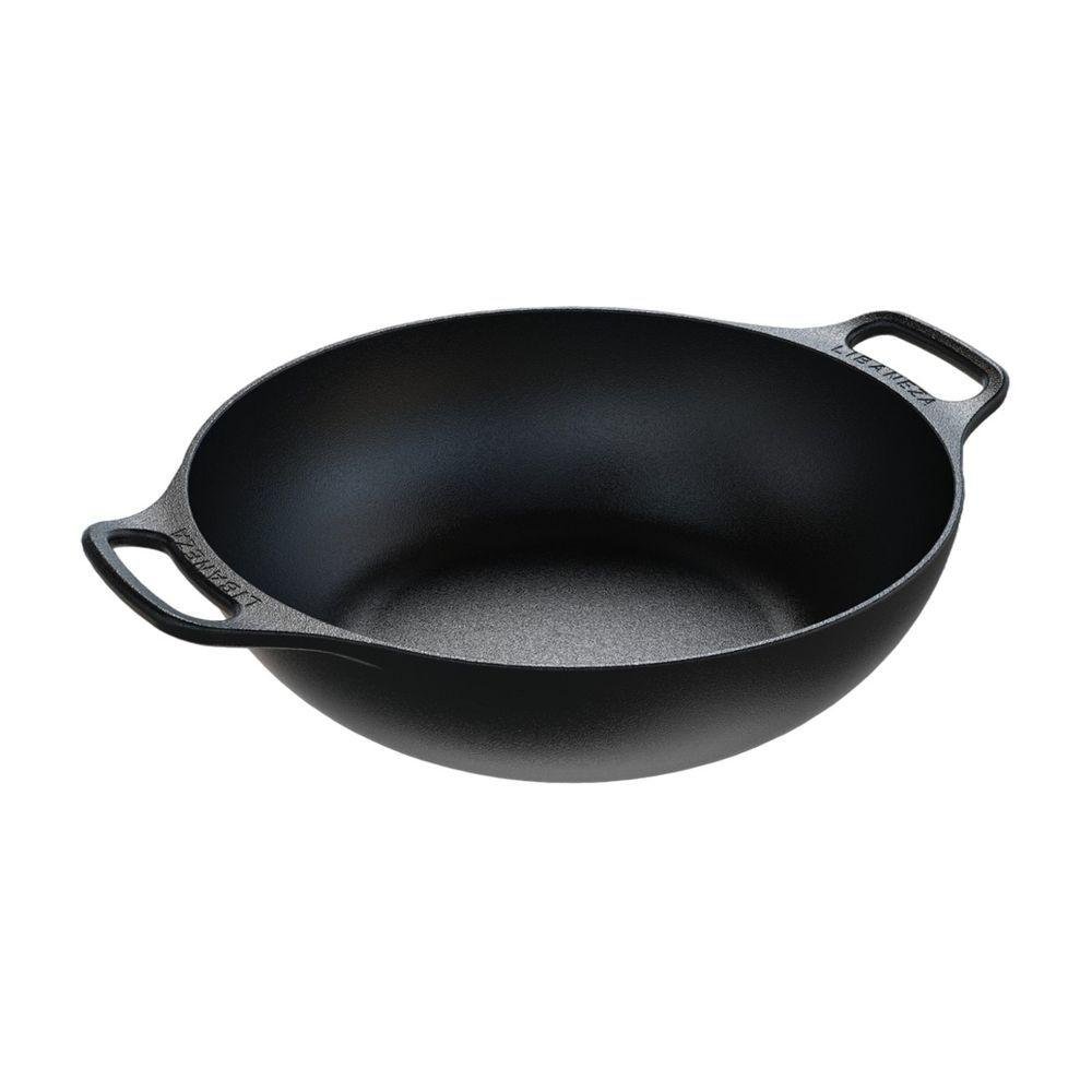 Panela Frigideira Wok 2 Alças Ferro Fundido 36cm sem Tampa