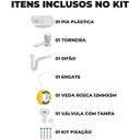 Ver imagem 3 de Pia Lavatório Banheiro 4,8l + Torneira Reforçada Branca + Sifão Sanfonado + Engate Flexível + Veda R