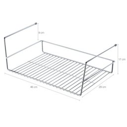 Cesto Suspenso para Prateleira Organizador de Cozinha 46cm - 3