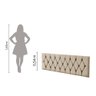 Painel Cabeceira Para Cama Box 1,40m / 1,60m Istambul Suede Estofado Capitonê Bege - 7
