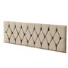 Painel Cabeceira Para Cama Box 1,40m / 1,60m Istambul Suede Estofado Capitonê Bege - 2