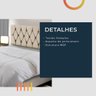 Painel Cabeceira Para Cama Box 1,40m / 1,60m Istambul Suede Estofado Capitonê Bege - 5