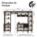 Ver imagem 6 de Cozinha Compacta Lille 8 Portas 2 Gavetas MDP 265cm Rustic Madesa
