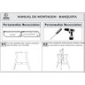 Kit 4 Banquetas Alta Balcão de Madeira Maciça Estofada para Bistrô - Bege Claro - 8