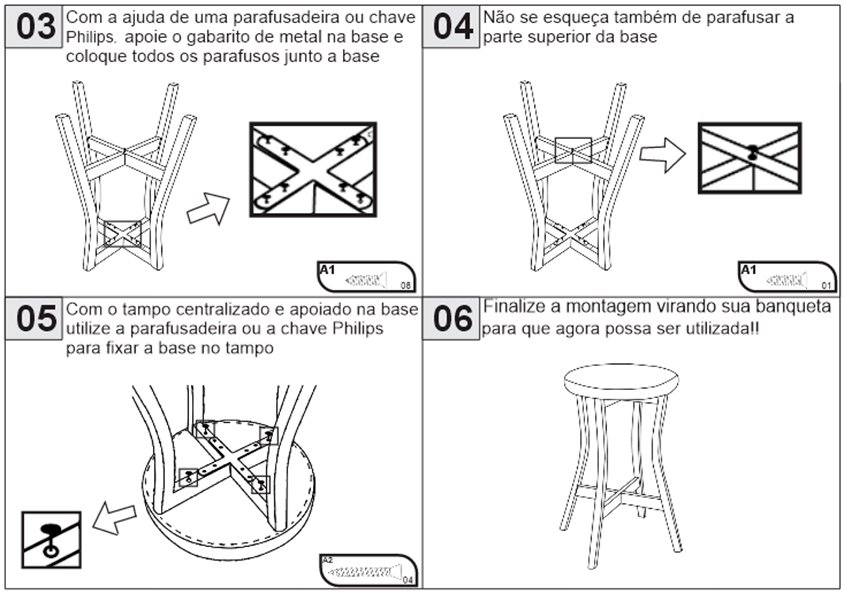 Kit 4 Banquetas Alta Balcão de Madeira Maciça Estofada para Bistrô - Bege Claro - 9