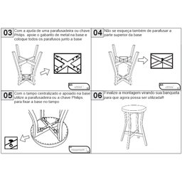 Kit 4 Banquetas Alta Balcão de Madeira Maciça Estofada para Bistrô - Bege Claro - 9