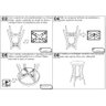Kit 4 Banquetas Alta Balcão de Madeira Maciça Estofada para Bistrô - Bege Claro - 9