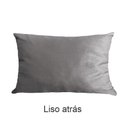 Ver imagem 5 de Capa para Almofada Drapeada em Veludo Retangular 60x40 Cinza Claro