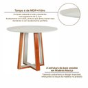 Ver imagem 7 de Conjunto Mesa Áustria Redonda 4 Cadeiras Serena Estofadas Madeira Maciça Espresso Móveis