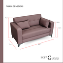 Ver imagem 4 de Sofá Gianni | Pé Aço & Tecido Acquablock Impermeável | 2 Lugares | Medida 140cm | Camurça.