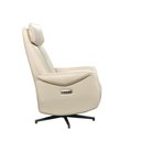 Ver imagem 7 de Poltrona Reclinável Elétrica Luxury Couro Legítimo Off White - Mozzelar