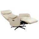 Ver imagem 5 de Poltrona Reclinável Elétrica Luxury Couro Legítimo Off White - Mozzelar