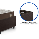 Ver imagem 2 de Base Box Cama Solteirão Sapateira Courino Linho Marrom e Colchão Relax Adorabile Ecoflex 96x203