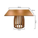 Ver imagem 5 de Mesa de Jantar Armonia 4 Lugares Quadrada Laminado Cinamomo 135cm