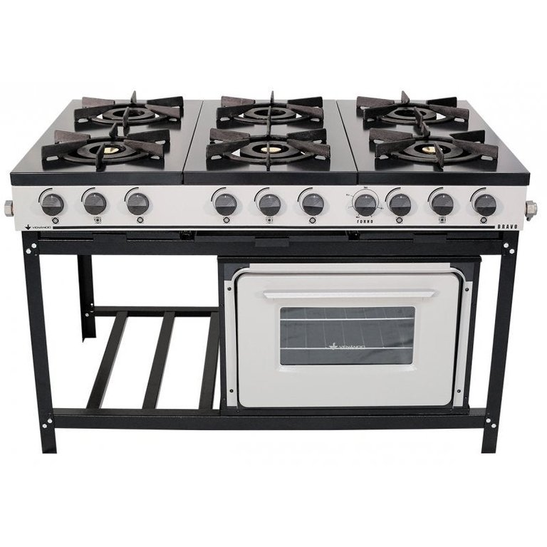Fogão 6 Bocas e Forno Bravo Venâncio