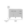 Balcão Gabinete para Pia Gabriela sem Tampo 120cm 3 Portas 1 Gaveta Branco - 1