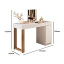 Ver imagem 4 de Escrivaninha Penteadeira Love Vidro de Correr Espelho Prateleira e Nicho – Design Moderno -
