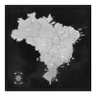 Quadro Mapa Brasil Pinar Viagens 80x80cm Branco e Preto - MP - 1