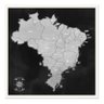 Quadro Mapa Brasil Pinar Viagens 80x80cm Branco e Preto - MB - 1